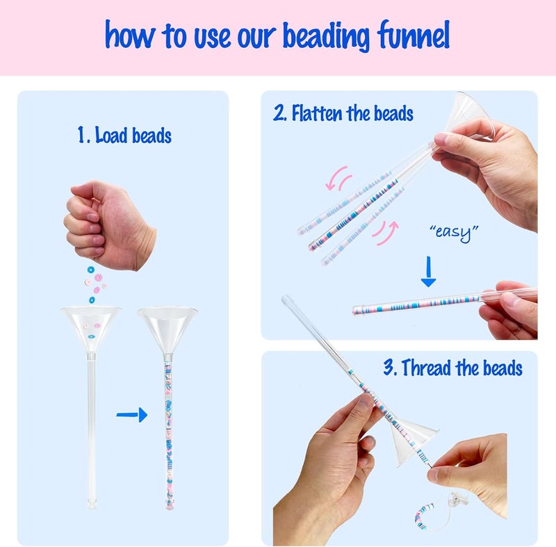 Xmada Beading Funnel - 4 PCS Jewelry Making Tools Kit with Beading Needles, Bracelets, Necklaces Making - Image 5
